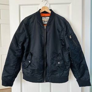 LEVI’S Men’s Black Bomber Jacket Utility Pockets Size L